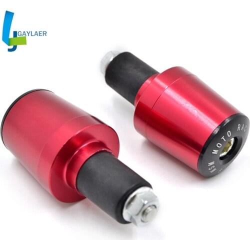 NEW 7/8" CNC Universal Motorcycle Handlebar Grip Ends Weights Anti Vibration Silder Plug 6 Color for Options