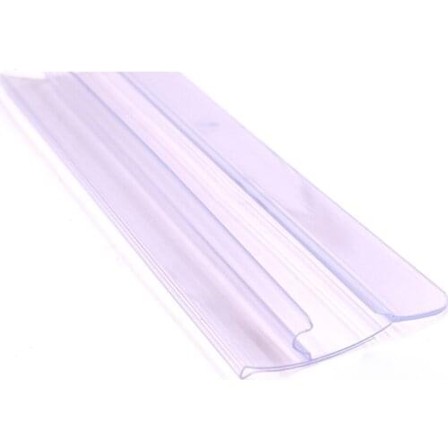 Plastic Pvc Shelf Data Strips Clip-on Mechandise Price Talker Sign Display Label Card Holder Strip for Supermarket Rack
