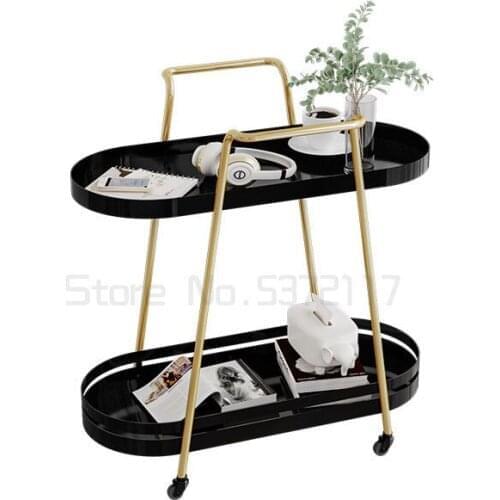 Movable side table light luxury living room tea table simple sofa narrow side cabinet slit shelf