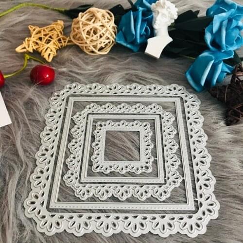 Rectangle Mold Square Frame Cut Die Paper Craft Knife Mould Blade Punch Stencils background stamp