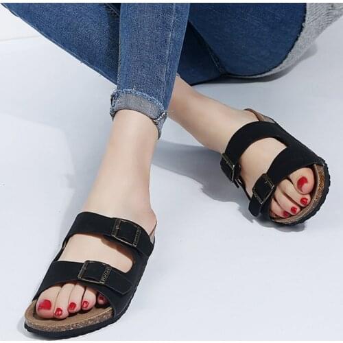Summer Lovers Slippers Flat Belt Buckle Joker Ladies Sandals Large Sandals