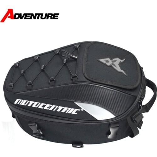MOTOCENTRIC Motorcycle Bag Waterproof Backpack Reflective Carbon Fiber Rear Seat Bag Motorcycle Equipment Rainproof Saddle Bag