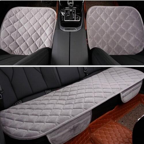Universal Plush Thick Warm 4 Seasons Car Accessories Seat Cover For Most Auto Anti-Skid Seat Cushion Pad Car Styling Accessories