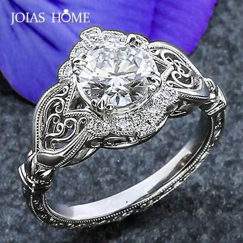 Joiashome Vintage Rings 925 Sterling Silver Fine Jewelry With AAA Zircon Gemstones Wedding Engagement Party Gift Ring Wholesale