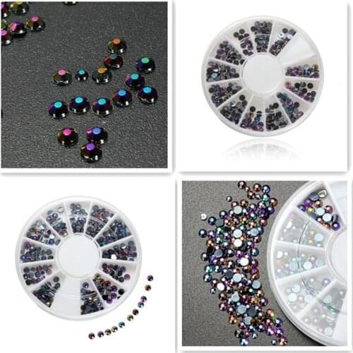 1Box Mixed Acrylic Beads For Needlework FlatBack Cabochon Scrapbook Decoration Craft DIY Embellishments Accessories