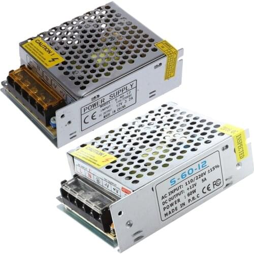 12V 3.2A 40W Switch Power Supply Driver Transformer for LED Light Strip 110-220V & 12V 5A Switching Power Supply
