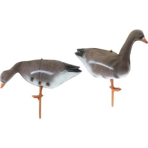 2 pcs Full Size Realistic Shooting Hunting Target Full Body Goose Decoy Grass Yard Decors Garden Lawn Ornaments Crow Bird Scarer