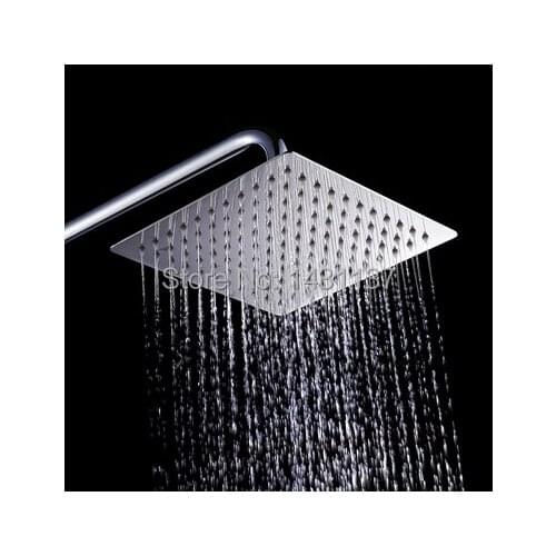 8" Stainless Steel Shower Head With Arm Wall Mounted Ultra thin Rain Shower Heads With Shower Arm free shipping