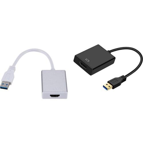 USB 3.0 To HDMI-Compatible Converter Adapter Cable USB To HD External Video Card Multi Monitor Adapter For Laptop