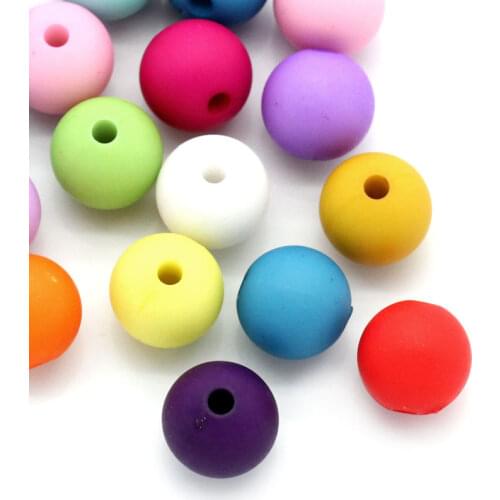Doreen Box Acrylic Spacer Beads Round Mixed 10mm Dia,Hole:Approx 2mm,100PCs (B24540)