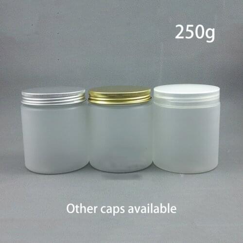 10pcs 250g Matte Plastic Jar Empty Cosmetic Container 250ml Makeup Cream Body Lotion Tea Coffee Sugar Storage Frost Bottles 9oz