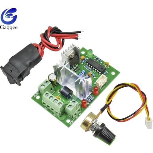 DC 6-30V 6A Motor Speed Controller Reversible PWM Control Forward/Reverse Switch Board 6V-30V Max 10A Module 12V 24V