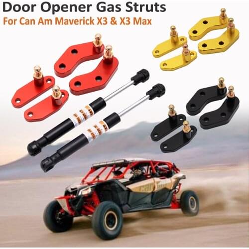 For Can-Am Maverick X3 & X3 Max 2017 2018 2019 2020 2021 Door Opener Gas Struts Set Billet Aluminum Anodized Front and Rear