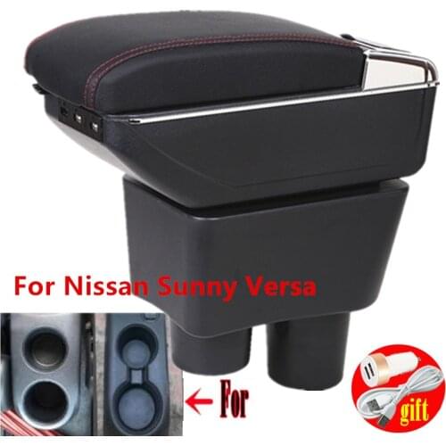 For Nissan Sunny Versa Armrest box Retrofit parts Car special Armrest Center Storage box car accessories Interior special