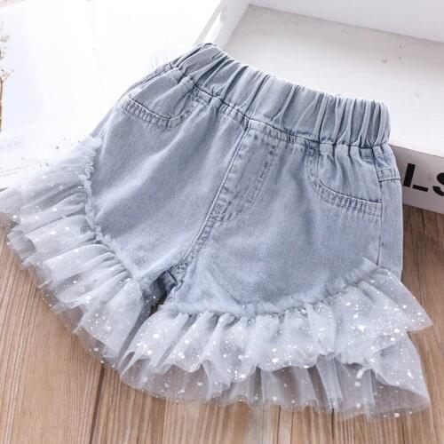 2020 summer clothing girl baby children kids Denim shorts Good quality comfortable clothes