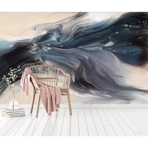 New Chinese style abstract feeling line texture landscape art living room bedroom background wall