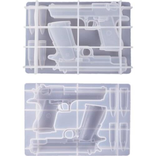 Creative Toy Gun Bullet Model Mold Epoxy Resin Crystal Epoxy Transparent Silicone Mold DIY Handicraft Mold Gift For Children