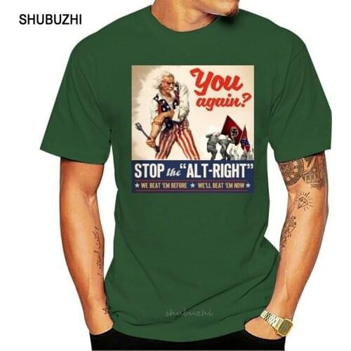 Antifa - Stop the Alt Right - Anti Trump T-Shirt Black-Navy for Men-Women-Youth