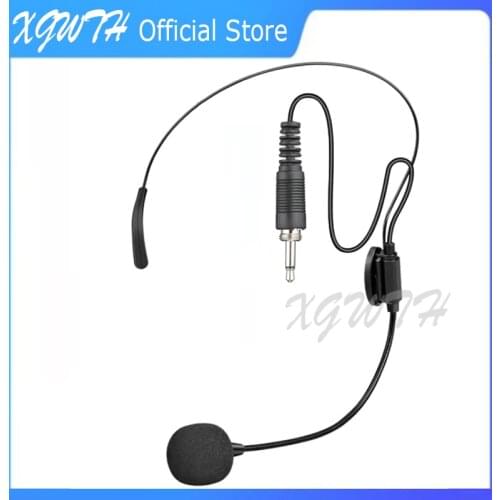 Dual Ear Head Wearing Headset Condenser Microphone Audio Mic 3.5mm Wired Mic for Speaker Karaoke Wireless Bodypack Transmitter
