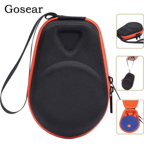 Gosear Carrying Portable Storage Case Cover Carry Bag Box Pouch for JBL CLIP2 CLIP 2 Bluetooth Speaker USB Cables Accessories
