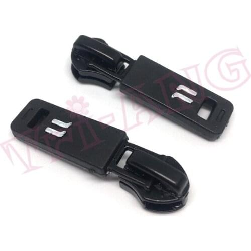 20pcs/lot) Quality 5# Black Color Zinc Alloy Zipper Sliders for Nylon Reverse Zipper, Resin Zipper