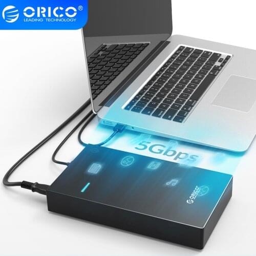 ORICO HDD Case External HDD Enclosure/Box 2.5/3.5 SATA to USB 3.0 5Gbps Hard Drive Enclosure for SSD Disk Type C 3.1 Case Black