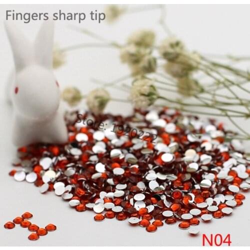 1000 pcs SS10 Sun Hung 14 Facets Resin Round Rhinestone Sparkling Rhinestones Nail Art Decoration DIY N04