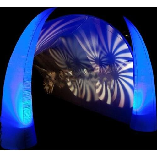 Fashion Wedding Centerpieces Luminous Horns Led Inflatable Cone Road Pillar for Event Stage Decoration Free Shipping