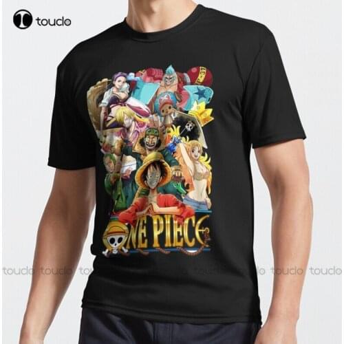 New Straw Hat Crew Luffy Zorro Sanji Ussop Robin Chopper Franky Brook One Piece Active T-Shirt Cotton Tee Shirt S-5Xl