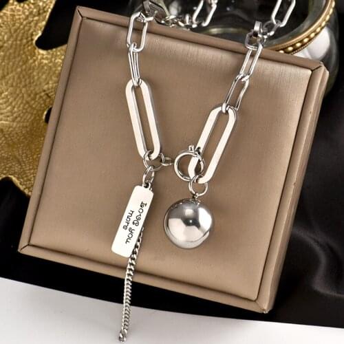 Titanium steel non-fading European and American temperament tide necklace female street hip-hop INS cold wind clavicular chain