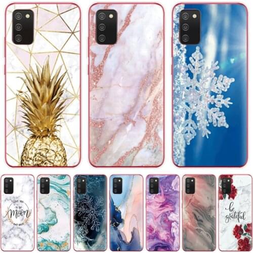 Luxury clear Unique marble pattern Phone case For Samsung Galaxy A02s 6.5inch Back cover for Galaxy A02s Shockproof Coque bumper