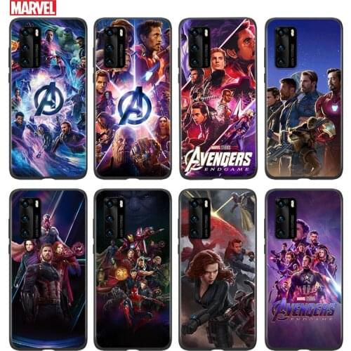 Silicone Cover Marvel Avengers Heroes For Huawei P 50 P40 P30 P20 P10 P9 P8 Pro Plus Lite E mini 2017 2019 Phone Case
