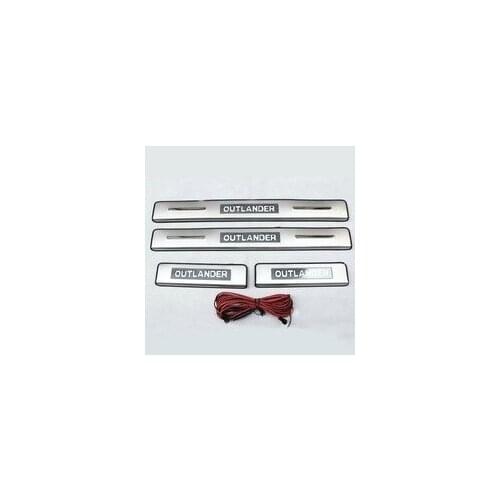 Led blue side door sill scuff plate for 2008-2012 mitsubishi outlander auto pee Car-styling