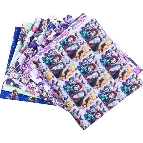 Diy fabric printing sewing polyester cotton Christmas polyester Cartoon Doll anime tulle embroidery craft supplies 50 * 140cm