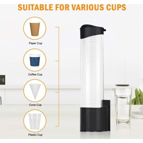 High-quality Automatic Cup Remover Paper Cup Holder Wall-mounted Disposable Cup Holder Dustproof With Cover Cup Dispenser