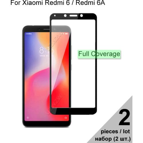 Protective Glass For Xiaomi Redmi 6A / Redmi 6 Full Coverage Tempered Glass For Xiaomi Redmi 6 6A