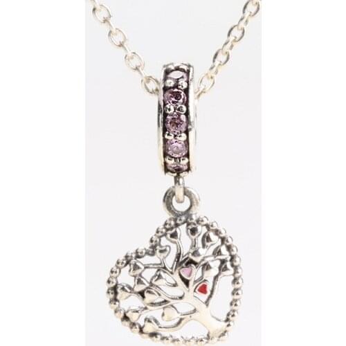 Bewill Valentines Day S925 Sterling Silver Life Tree Pendant Fashion Versatile Branch Hanger Diy Bracelet Charm