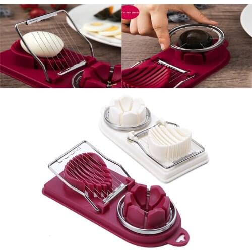 1pc Multifunctional Egg Cutter Stainless Steel Egg Slicer Sectioner Cutter Mold Flower-Shape Luncheon Meat Cutter Kitchen tools