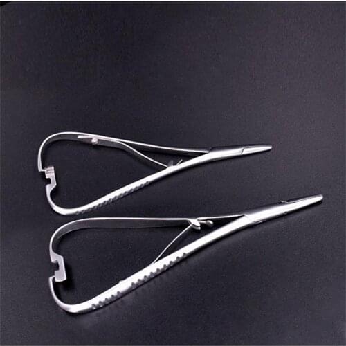 1Pc Dental Stainless Steel Full-grip Needle Holder Orthodontic Forceps