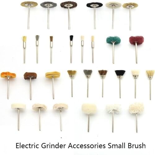 20pcs shank 2.35mm 3mm NO.21 to NO.30 wire brush mini brush metal rust brush wenwan nuclear pick clean grinding deburring tool