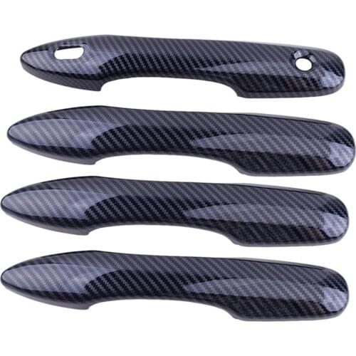 4Pcs Car Door Handle Cover Trim ABS Carbon Fiber Style Black Fit for Toyota Corolla Hatchback 2019 2020 2021 Accessories