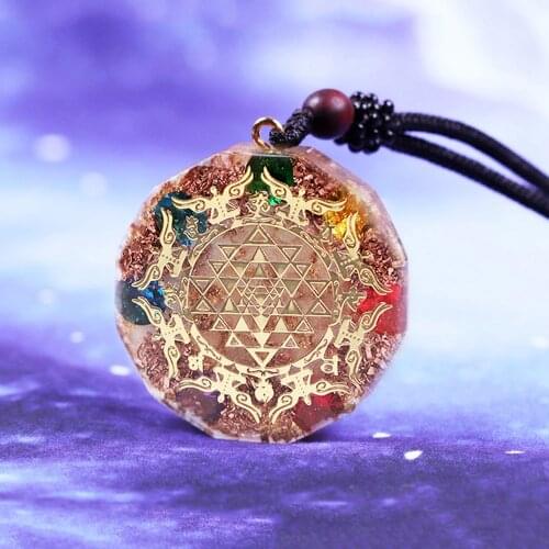 7 Chakra Orgone Pendant Luminous Necklace Reiki Yoga Healing Crystal Meditation Women Necklaces Emf Protection Orgone