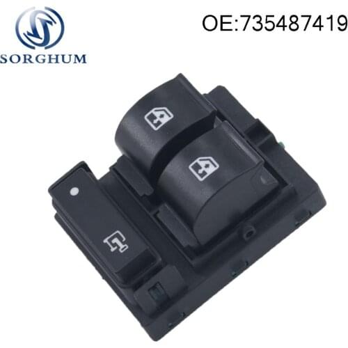 735487419 Black Bottom Window Door Switch Controller Button For Fiat Ducato