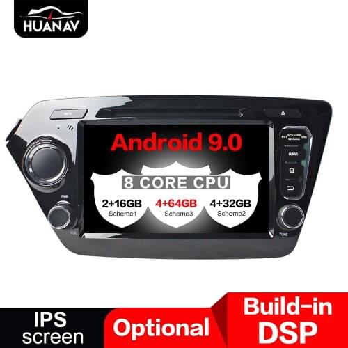 Android 9.0 Car GPS Navigation CD DVD Player For Kia K2 RIO 2011-2015 CAR radio Stereo head unit multimedia player tape recorder