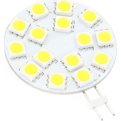 15LED G4 Light Dimmable Lamp 5050SMD 300-330LM 3W Red Blue White Wide voltage AC/DC10-30V For Boats Ships Automobiles 5pcs/lot