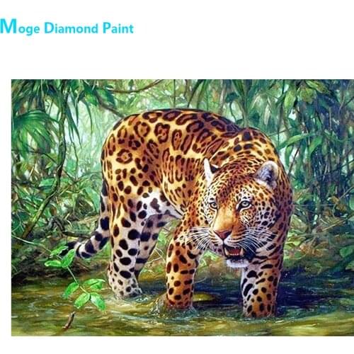 Jungle Leopard Diamond Painting Animal Round Full Drill Nouveaute DIY Mosaic Embroidery 5D Cross Stitch Home Decor Gifts