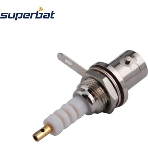 Superbat BNC Female Jack Bulkhead with nut Solder for Panel Connector MHV 3000V Power Audio