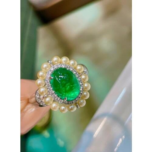 LR Emerald Ring 2.465ct Pure 18K Gold Jewelry Vivid Green Emerald Gemstone Diamond Female Rings for women Fine Ring