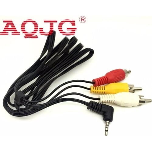 New 2.5 mm Composite AV Audio Video Connector Cable Cord Male to 3 RCA 1M male to RCA male 3Rca For AV ,Audio , video TV AQJG