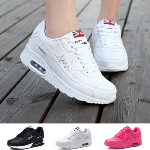 Women Walking Shoes Fashion Sneakers WomenS Air Cushion Breathable Comfortable Non-slip Lace-up Trail Shoes